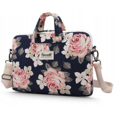 Laptop táska, 13 - 14" készülékhez, vállpánttal, rózsa minta, CanvasLife BriefCase, sötétkék számítógéptáska