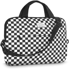 Laptop táska 15.6, váll, fekete-fehér, sakktábla, Zagatto, ZG764 számítógéptáska
