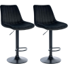 Larico Toni bársony bárszék 2 db-os szett fekete