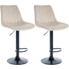 Larico Toni bársony bárszék 2 db-os szett krém-fekete