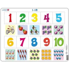 Larsen számok 1-10, edu puzzle, kirakós