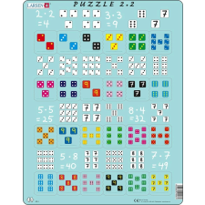 Larsen szorzótábla puzzle kockákkal 24 darab puzzle, kirakós