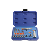 Laser Tools Menetfúró és menetmetsző készlet metrikus -racsnis hajtószárral- 20 db-os