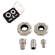 Laser Tools Racsnis fej készletben 10 és 13 mm + adapterek (LAS-5433) kábel és adapter