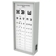 Látásvizsgáló tábla Kettesy 1 oszlopos - betűs+E 3m gyógyászati segédeszköz