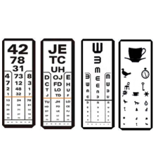  Látásvizsgáló tábla műanyag egyoszlopos, 3 m-es gyógyászati segédeszköz