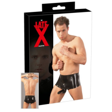 LATE X LATEX - boxer péniszköpennyel (fekete) (S/M) boxer, férfi alsó