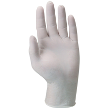 LATEX VIZSGÁLÓKESZTYŰ, PÚDEROZOTT/100 DB S ZÖLD DOBOZ (csgt) védőkesztyű
