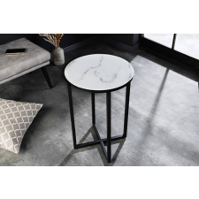 Latrisha Design oldalsó asztal Latrisha 40 cm fehér - márvány utánzata bútor