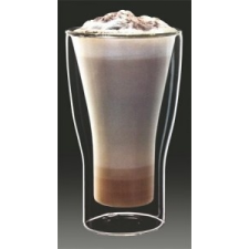 Latte macchiatos pohár, duplafalú Thermo 34 cl tányér és evőeszköz