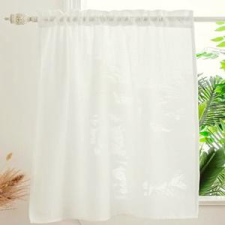 Látvány Textil Kft Egyszínű ecrü voila vitrage függöny 60x100cm lakástextília