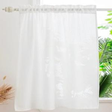 Látvány Textil Kft Egyszínű fehér voila vitrage függöny 100x150cm lakástextília