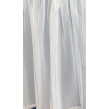 Látvány Textil Kft Fehér batiszt kész függöny bézs mintával Szabina 100x130cm bújtatós lakástextília