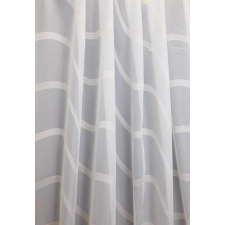 Látvány Textil Kft Fehér sable kész függöny bézs íves mintával 120x170cm lakástextília