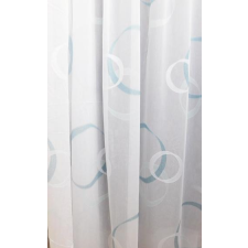 Látvány Textil Kft Fehér sable kész függöny kék karikás mintával 100x130cm lakástextília