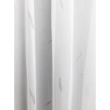 Látvány Textil Kft Fehér sable kész függöny szürke leveles mintával 135x160cm lakástextília