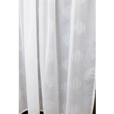 Látvány Textil Kft Fehér sable kész függöny VV88 ezüst fehér mintával 160x200cm lakástextília