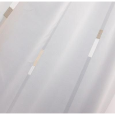 Látvány Textil Kft Fehér serly-voila kész függöny barna drapp nyírt mintával 160x140cm lakástextília