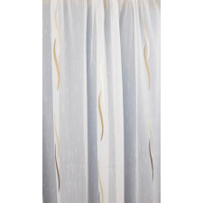 Látvány Textil Kft Fehér voila-sable kész függöny barna drapp hullám Krisztina 180x300cm lakástextília