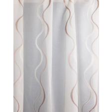 Látvány Textil Kft Fehér voila-sable kész függöny barnás hullám minta Emma 90x90cm lakástextília