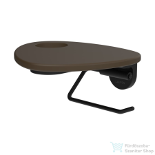 Laufen ADA fali wc papír tartó lyukkal, PVD matt fekete/caffe matt HF506791514000 fürdőszoba kiegészítő