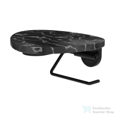 Laufen ADA fali wc papír tartó, PVD matt fekete/fekete márvány HF506791516060 fürdőszoba kiegészítő