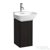 Laufen Base 27,7x29,6x52 cm-es 1 ajtós alsószekrény eloxált alumínium fogantyúval,H815301 mosdóhoz,balos,sötétbarna szil H4030111102631