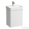 Laufen BASE 2.0 42x32 cm-es, 1 ajtós fali mosdótartó szekrény PRO S H815961 mosdóhoz, balos, matt fehér H4112211082601