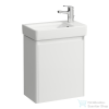 Laufen BASE 2.0 48x28 cm-es 1 ajtós, jobbos alsószekrény és PRO S mosdó kombináció csaptelep nélkül, fényes fehér H8659642611041