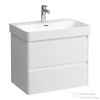 Laufen BASE 2.0 67x44,5 cm-es, 2 fiókos fali mosdótartó szekrény PRO S H810967 / PRO X H810865 mosdóhoz, fényes fehér H4112921082611