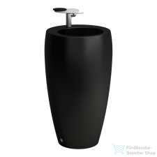 Laufen Ilbagnoalessi One 53x53x90 cm-es mosdó integrált mosdólábbal,matt fekete H8119727161041 szaniter