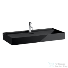 Laufen Kartell 100x46 cm-es csiszolt aljú mosdó,fényes fekete H8163370201041 szaniter