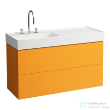 Laufen Kartell 118 cm széles két fiókos alsószekrény 813332 mosdóhoz,Ochre Brown H4076480336431 fürdőszoba bútor