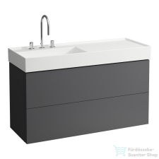 Laufen Kartell 118 cm széles két fiókos alsószekrény 813332 mosdóhoz,Pala szürke H4076480336421 fürdőszoba bútor