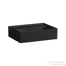 Laufen Kartell 45x34 cm-es mosdó 3 csaplyukkal,matt fekete H8153307161081 szaniter
