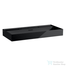 Laufen Kartell By Laufen 100x46 cm-es mosdó 2 csaplyukkal,fényes fekete H8103370201071 szaniter