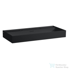Laufen Kartell By Laufen 100x46 cm-es mosdó 2 csaplyukkal,matt fekete H8103377161071 szaniter