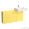 Laufen Kartell By Laufen 120x27 cm-es alsószekrény 1 nyíló,2 bukó ajtóval H810335,H810338,H810332,H815331 mosdókhoz,mustard yellow H4082920336441