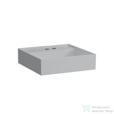 Laufen Kartell By Laufen 46x46 cm-es mosdó 2 csaplyukkal,matt szürke H8153317598151 szaniter