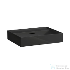 Laufen Kartell By Laufen 60x46 cm-es mosdó csaplyuk nélkül,fényes fekete H8103330201091 szaniter