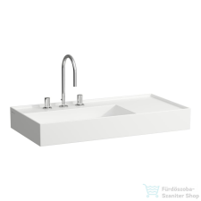 Laufen Kartell By Laufen 90x46 cm-es mosdó 3 csaplyukkal,matt fehér H8103387571581 szaniter