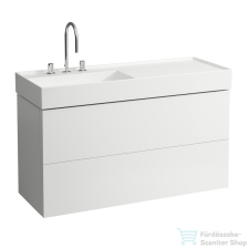 Laufen Kartell By Laufen alsószekrény két fiókkal matt fehér színben, 813332 mosdóhoz H4076480336401 ( 407648 ) fürdőszoba bútor
