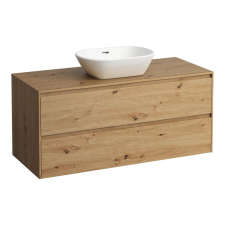 Laufen Lani Pultos Alsószekrény 2 fiókkal kivágással középen 1180 mm Vad tölgy fürdőszoba bútor