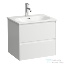 Laufen Lua 60 cm-es mosdó és alsószekrény kombináció 2 fiókkal,matt fehér H8600832601041 fürdőszoba bútor