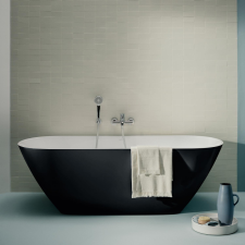 Laufen Lua Szabadonálló fürdőkád Marbond Matt fekete 1700 x 750 mm kád, zuhanykabin