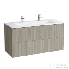 Laufen Pro S 120x50 cm-es 2 fiókos,2 csaplyukas mosdó és alsószekrény kombináció,világos szil H8649632621071 fürdőszoba bútor