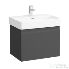 Laufen Pro S 51x37x39 cm-es 1 fiókos alsószekrény H818958 mosdóhoz belső fiókkal,grafit H4830220954801 fürdőszoba bútor