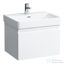 Laufen Pro S 57x45 cm-es 1 fiókos alsószekrény H810963 mosdóhoz,belső fiókkal,Fényes fehér H4833720964751 fürdőszoba bútor