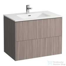 Laufen Pro S 80x50 cm-es 2 fiókos mosdó és alsószekrény kombináció,világos szil H8649612621041 fürdőszoba bútor