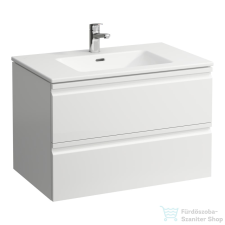 Laufen Pro S 80x50 cm-es mosdó és alsószekrény kombináció, két fiókkal,Fehér H8619634631041 fürdőszoba bútor